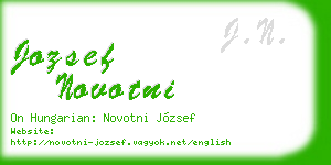 jozsef novotni business card